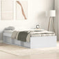 Cama sin colchón madera maciza de pino marrón cera 100x200 cm