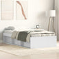 Cama sin colchón madera maciza de pino marrón cera 100x200 cm
