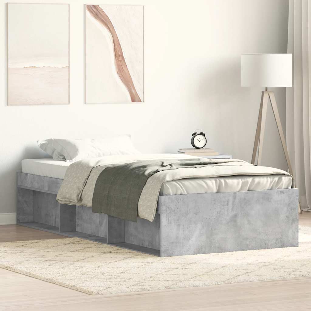 Cama sin colchón madera maciza de pino marrón cera 100x200 cm