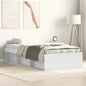 Cama sin colchón madera maciza de pino marrón cera 100x200 cm
