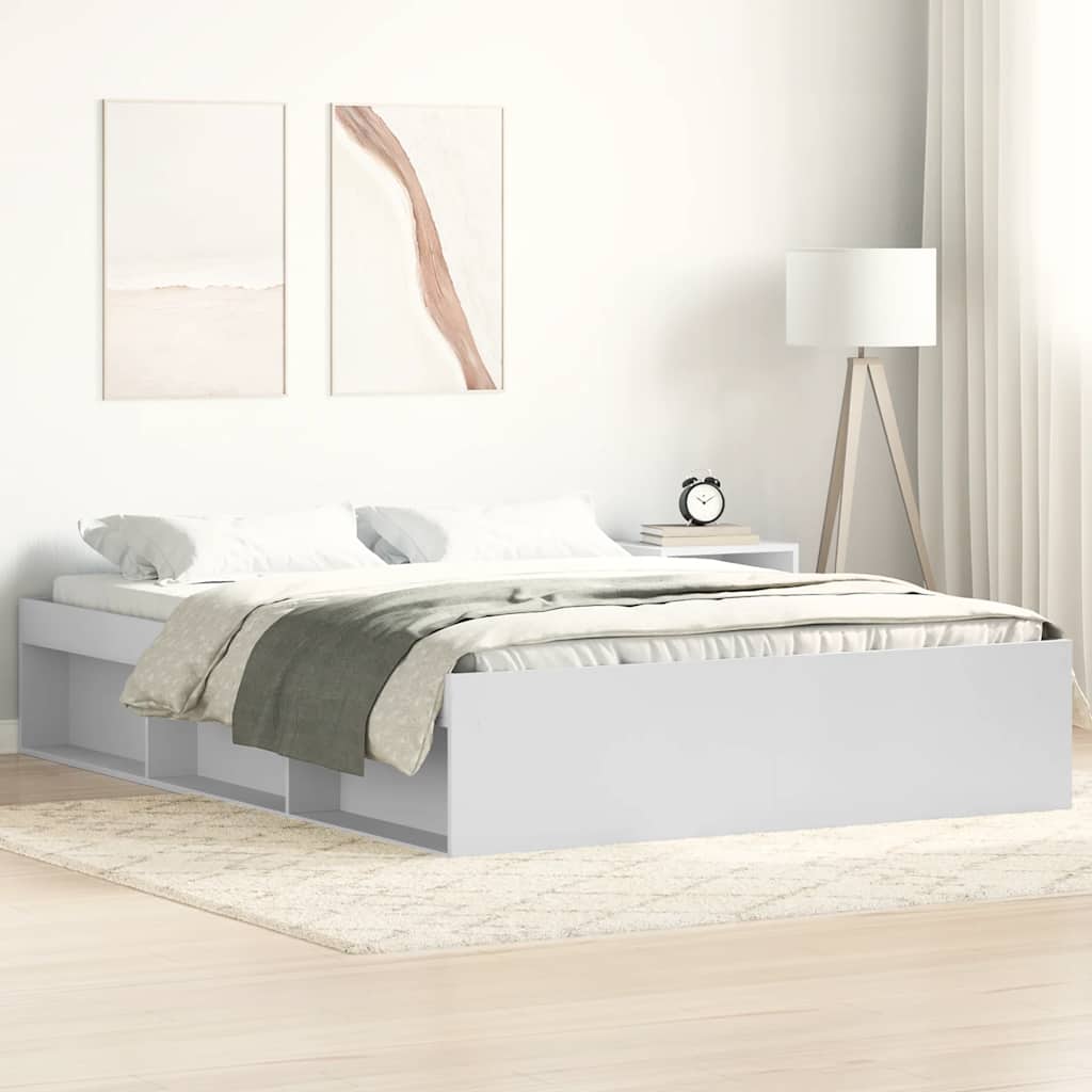 Cama sin colchón madera maciza de pino marrón cera 100x200 cm