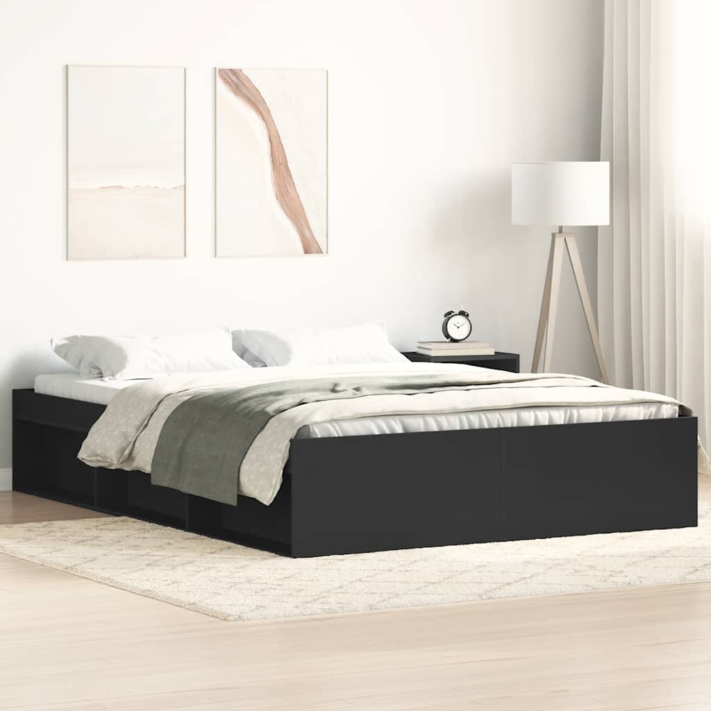 Cama sin colchón madera maciza de pino marrón cera 100x200 cm