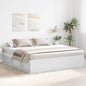 Cama sin colchón madera maciza de pino marrón cera 100x200 cm