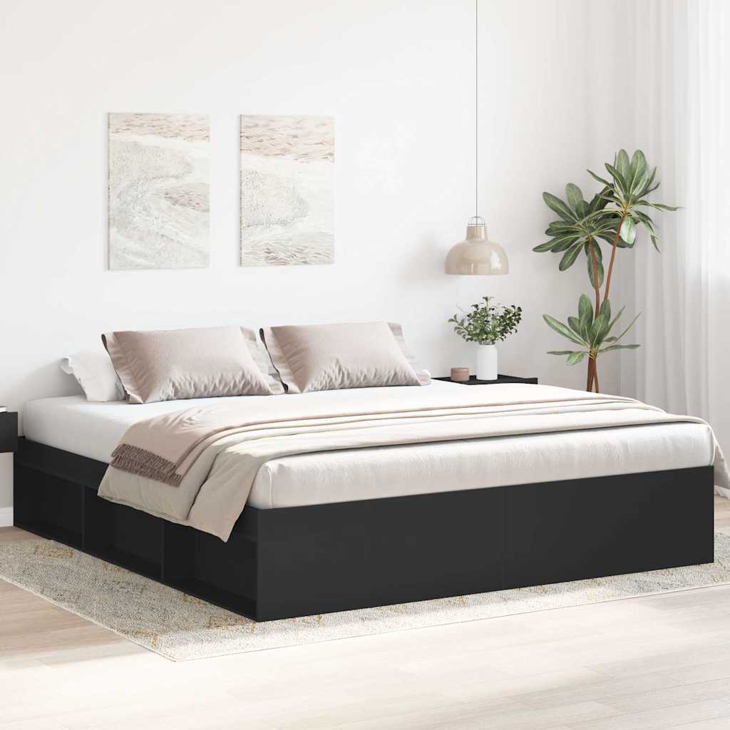 Cama sin colchón madera maciza de pino marrón cera 100x200 cm