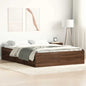Cama sin colchón madera maciza de pino marrón cera 100x200 cm