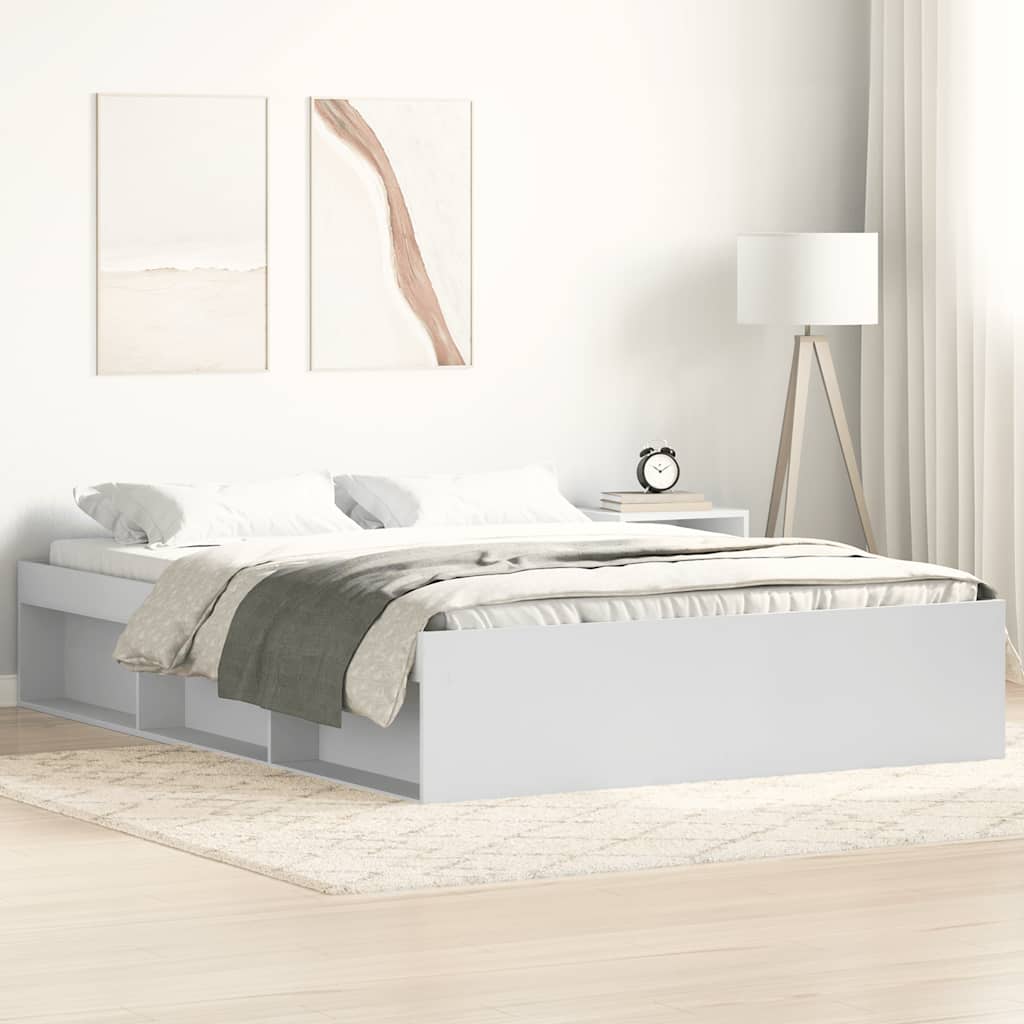 Cama sin colchón madera maciza de pino marrón cera 100x200 cm