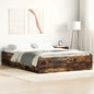 Cama sin colchón madera maciza de pino marrón cera 100x200 cm
