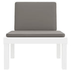 Juego de muebles de jardín 3 piezas con cojines PP blanco