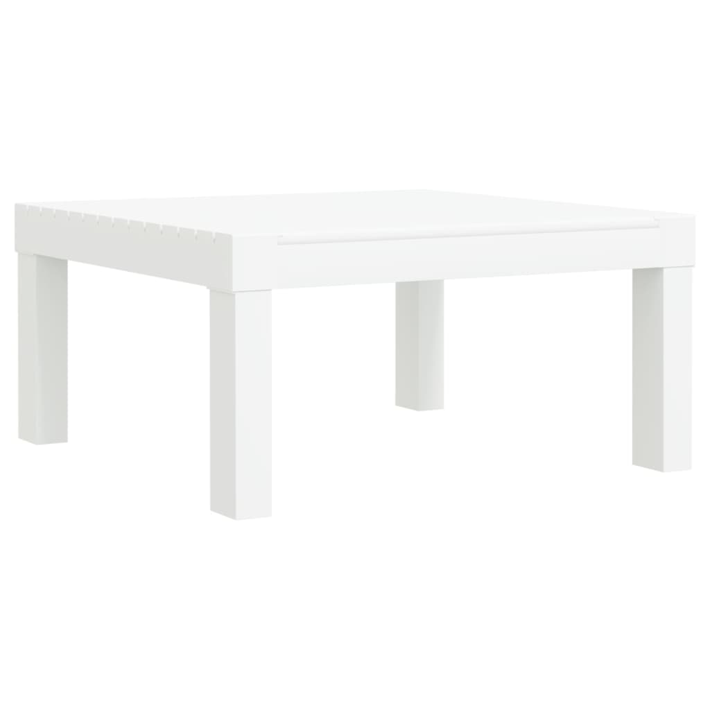 Juego de muebles de jardín 3 piezas con cojines PP blanco