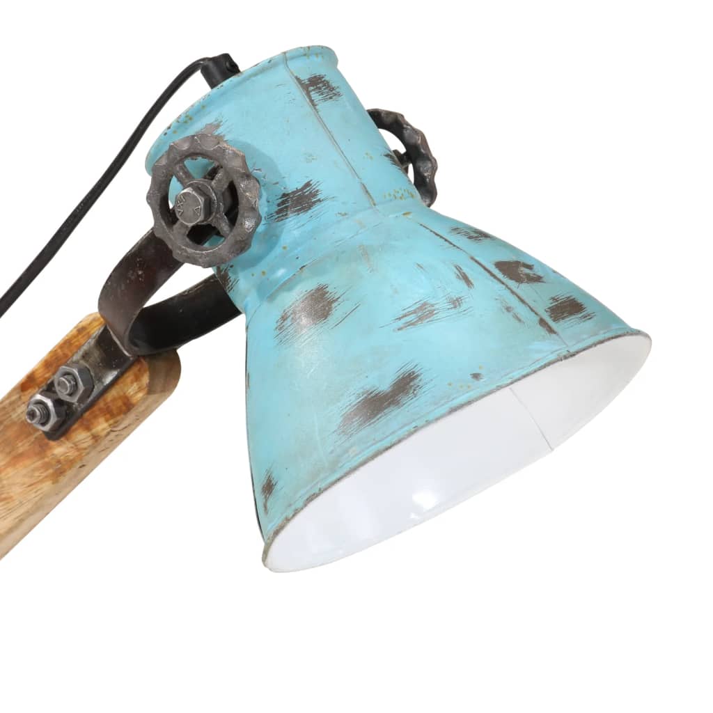 Lámpara de escritorio azul desgastado 25 W E27 23x18x96 cm