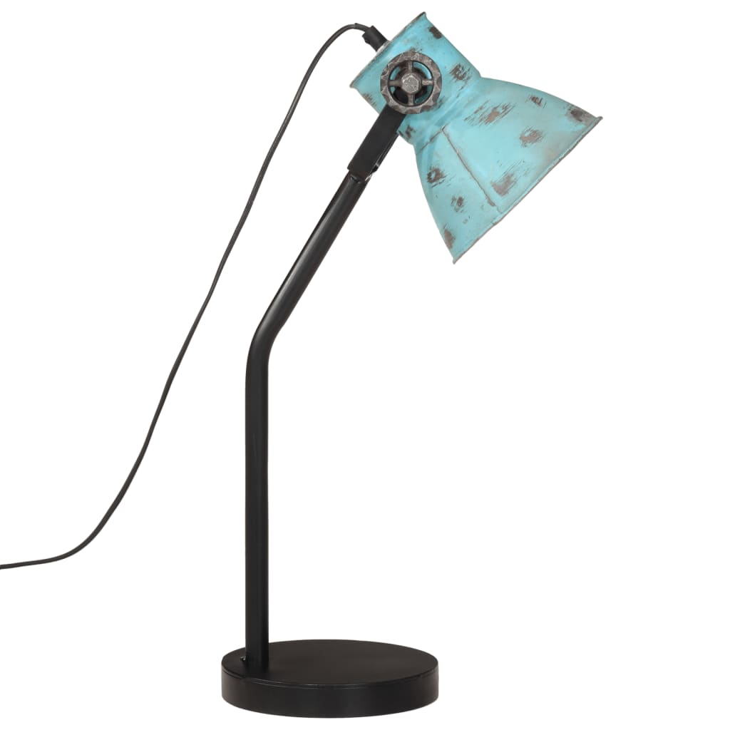 Lámpara de escritorio azul desgastado 25 W E27 17x17x60 cm