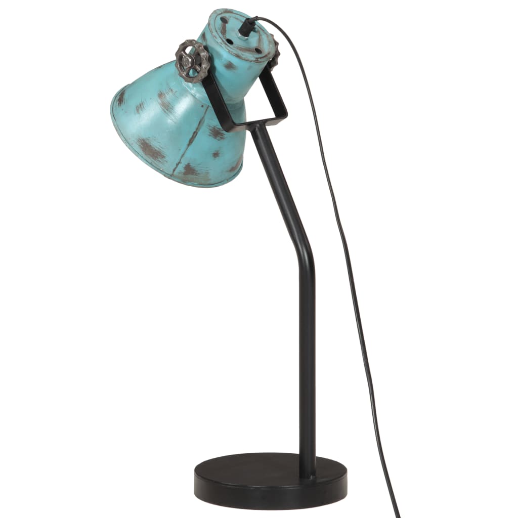 Lámpara de escritorio azul desgastado 25 W E27 17x17x60 cm
