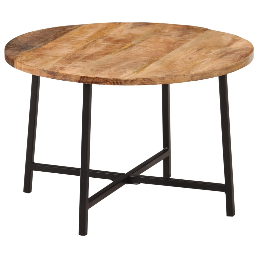 Mesa de centro de madera maciza de mango 68x68x35 cm