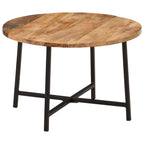 Mesa de centro de madera maciza de mango 68x68x35 cm