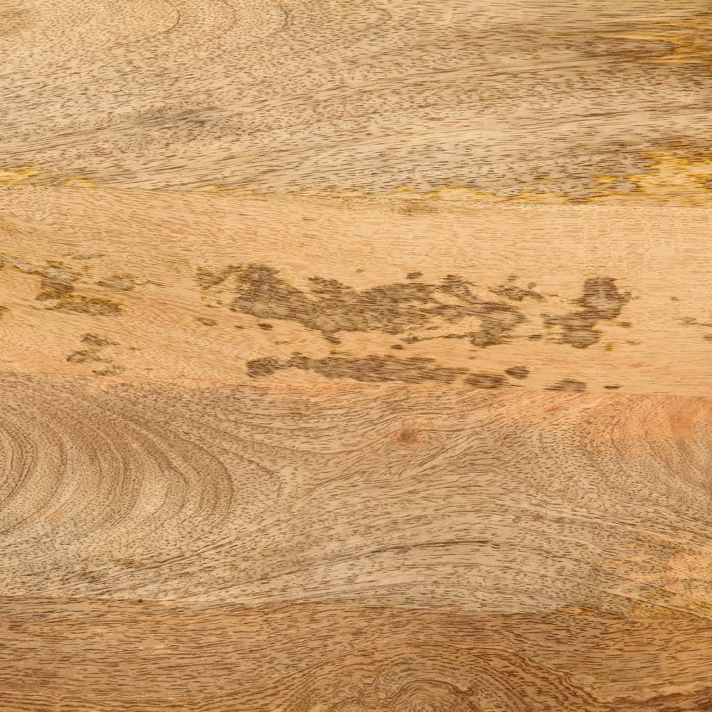 Escritorio con cajones madera mango maciza y hierro 105x55x70cm