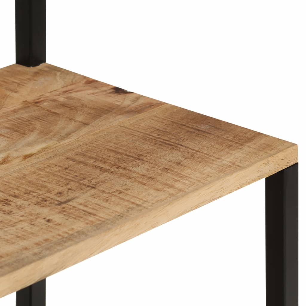 Perchero con zapatero madera maciza mango rugosa 68x30x182 cm