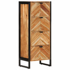 Mueble de baño hierro y madera maciza de mango 40x27x90 cm