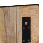Perchero madera maciza de mango rugosa 35x8x110 cm
