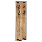 Perchero madera maciza de mango rugosa 35x8x110 cm