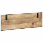Percheros 2 uds madera maciza de mango rugosa 80x8x25 cm