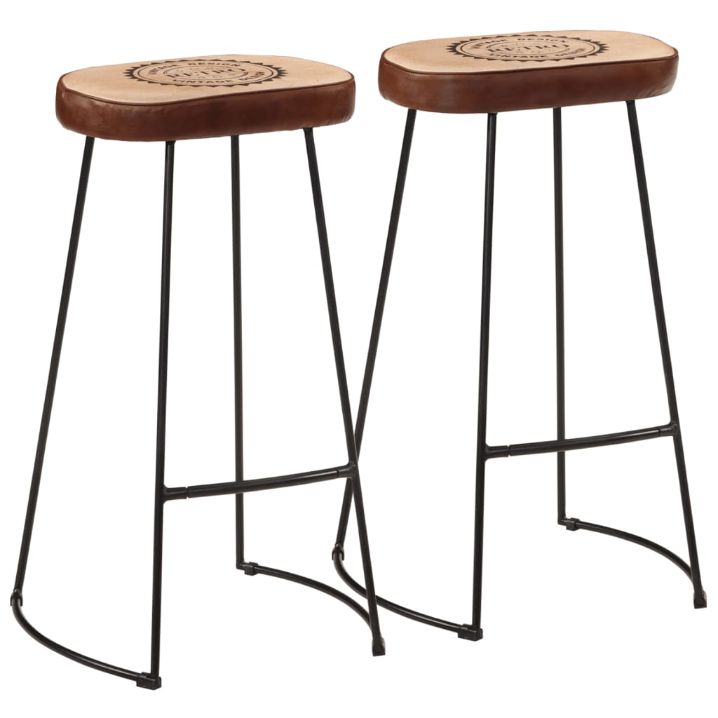 Bar stools 2 pcs dark brown 40x29.5x53 cm