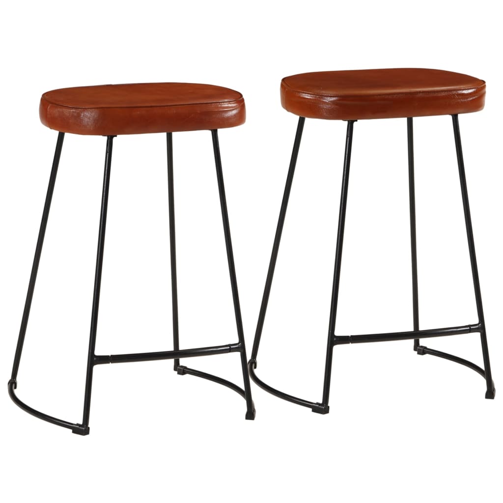 Bar stools 2 pcs dark brown 40x29.5x53 cm