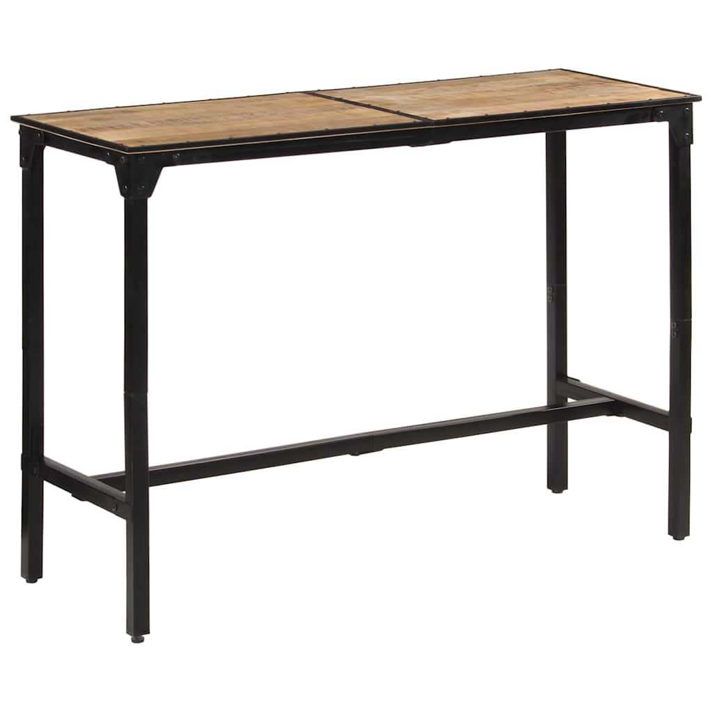 Mesa de bar madera maciza de mango rugoso 110x55x107 cm