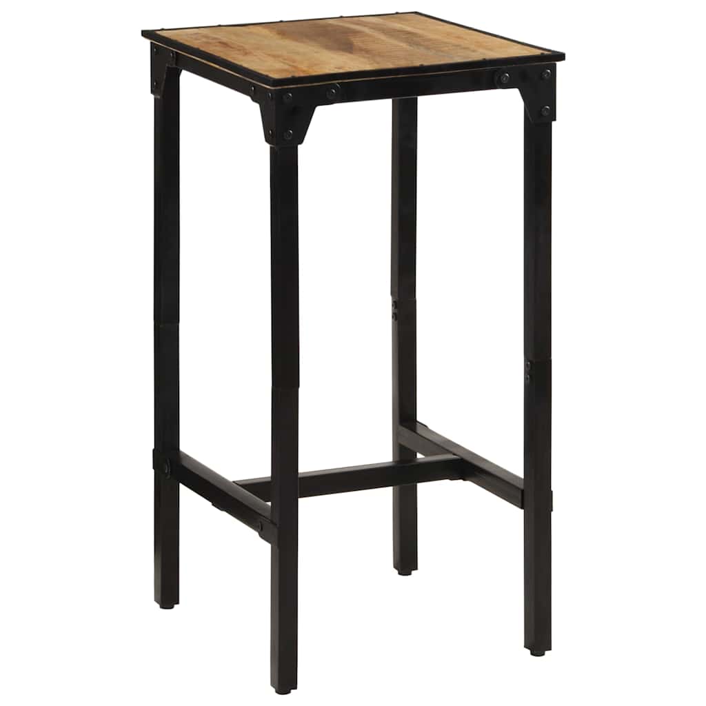 Mesa de bar madera maciza de mango rugoso 110x55x107 cm