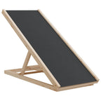 Rampa para perros madera maciza de abeto gris 100x40 cm