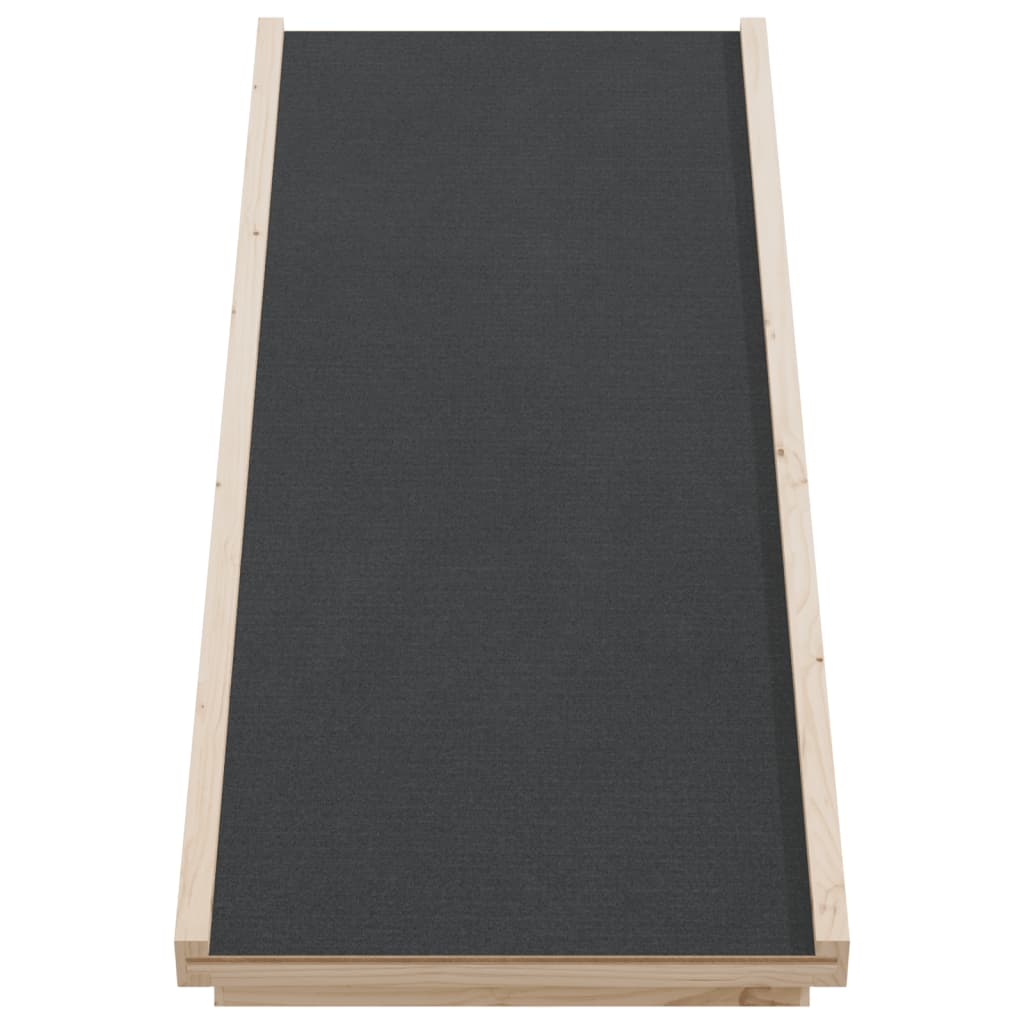 Rampa para perros madera maciza de abeto gris 100x40 cm