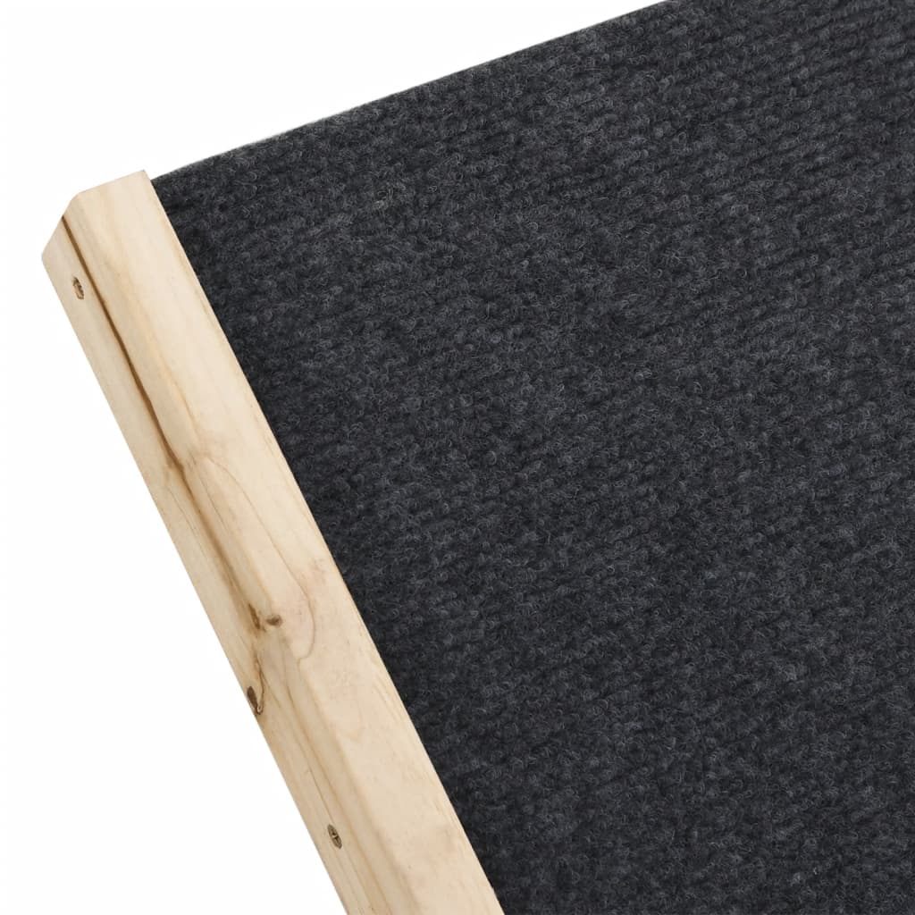 Rampa para perros madera maciza de abeto gris 100x40 cm