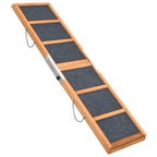 Rampa para perros madera maciza de abeto gris 120x30 cm