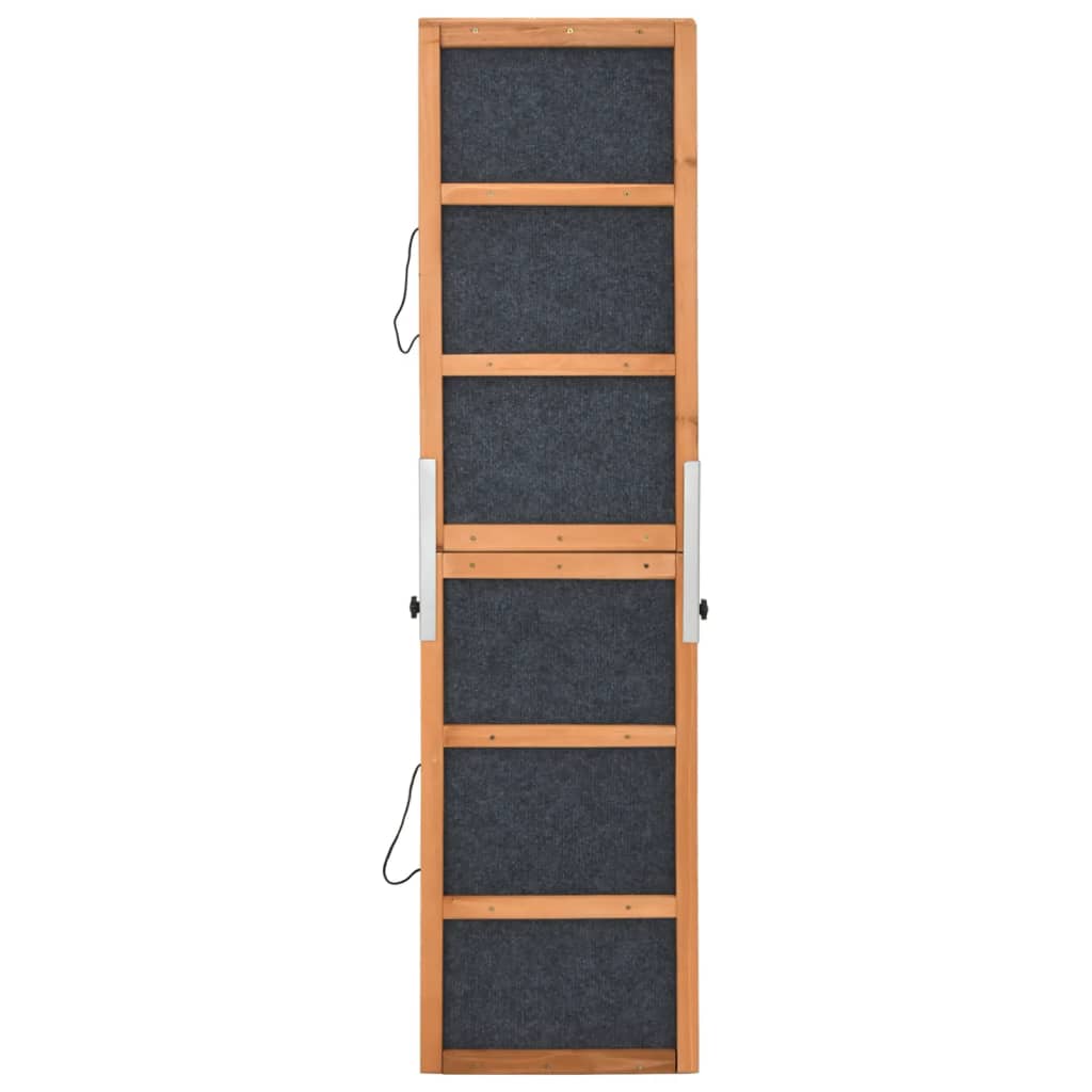 Rampa para perros madera maciza de abeto gris 120x30 cm