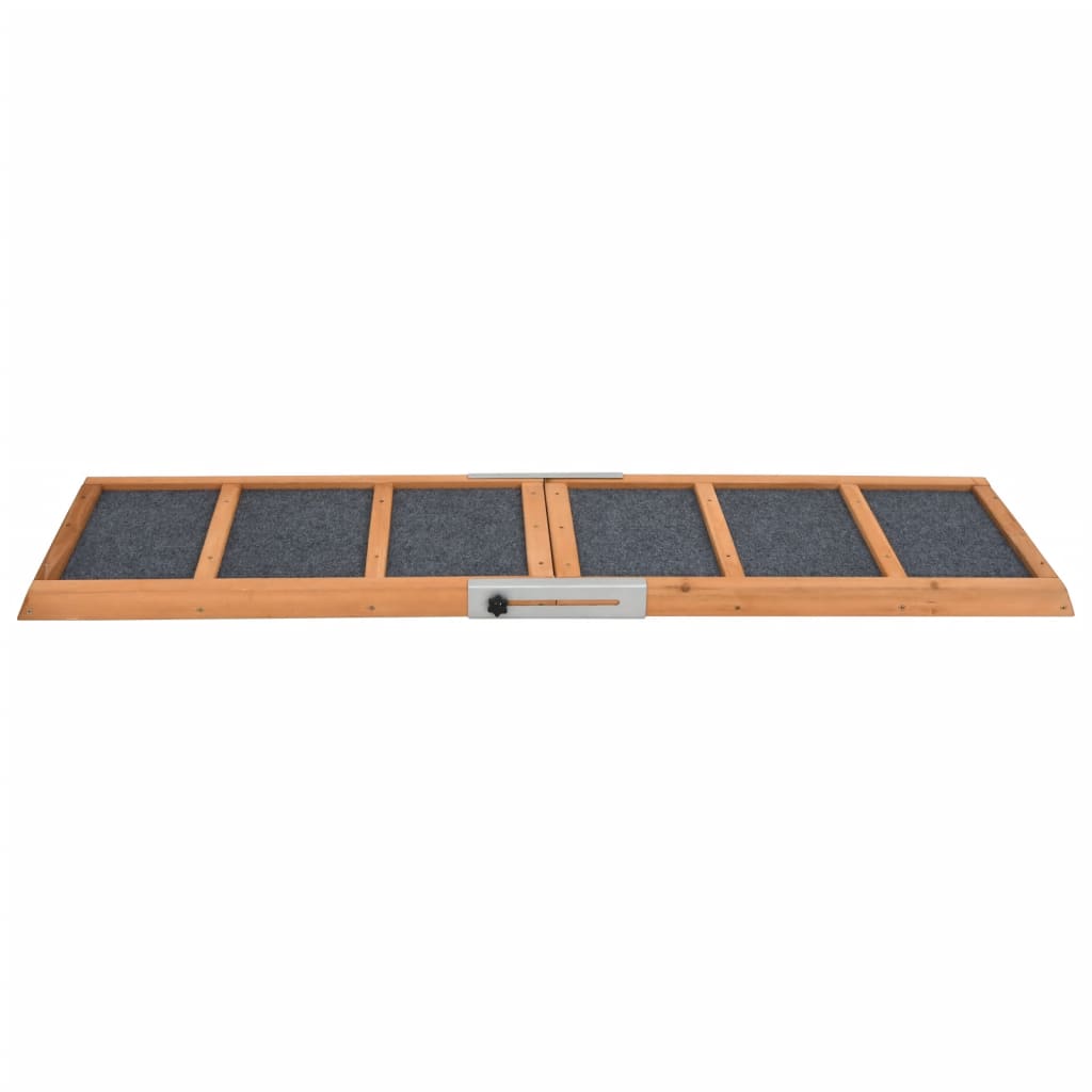 Rampa para perros madera maciza de abeto gris 120x30 cm