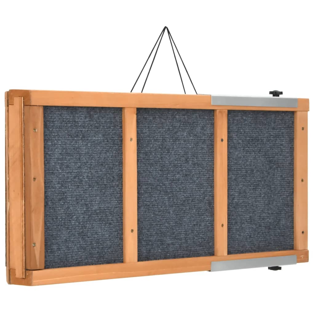 Rampa para perros madera maciza de abeto gris 120x30 cm