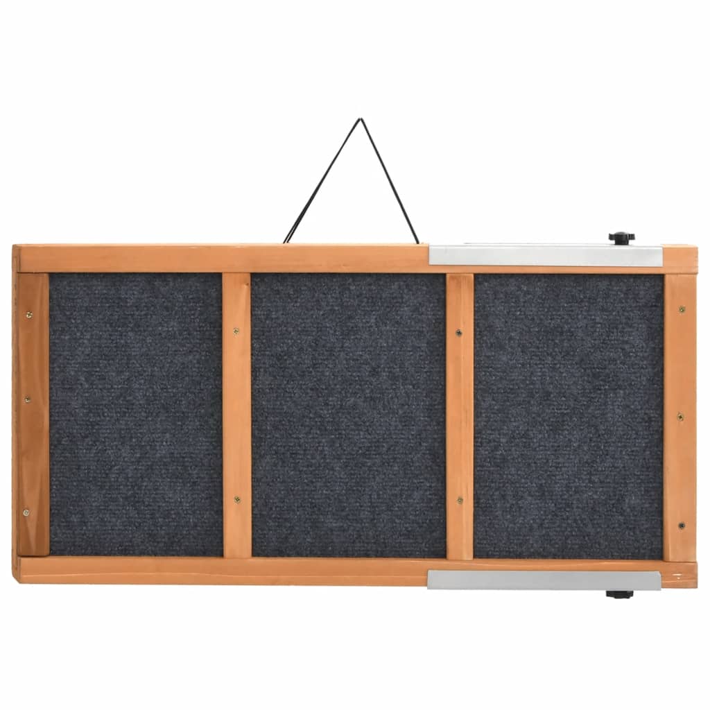 Rampa para perros madera maciza de abeto gris 120x30 cm