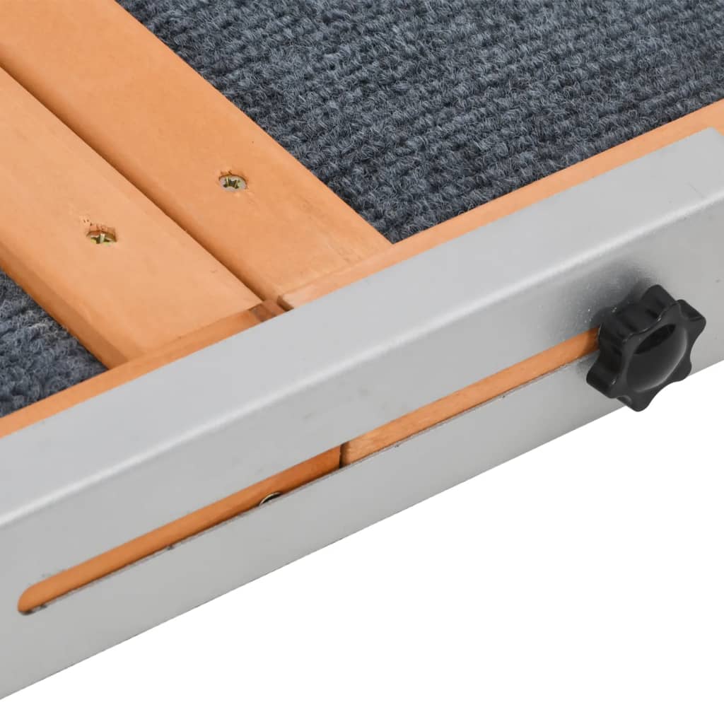 Rampa para perros madera maciza de abeto gris 120x30 cm