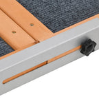 Rampa para perros madera maciza de abeto gris 120x30 cm