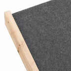 Escalera para perros madera maciza de abeto gris 105x47 cm