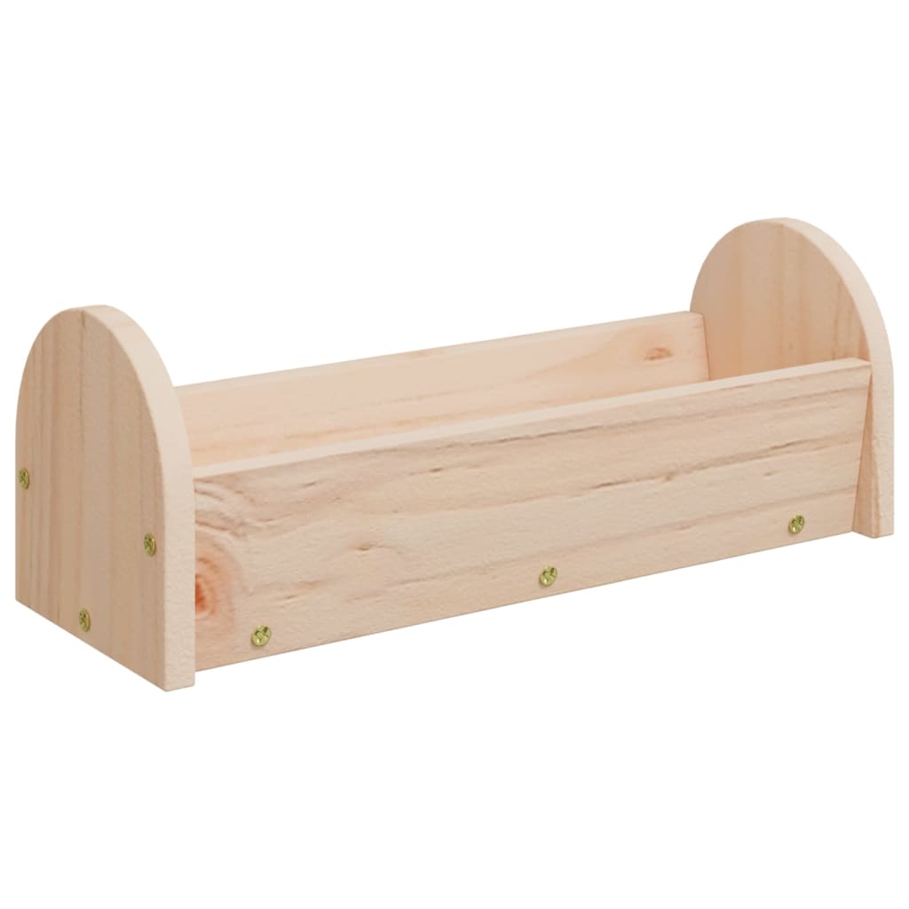 Comedero de heno para conejos madera maciza abeto 28x10x10 cm