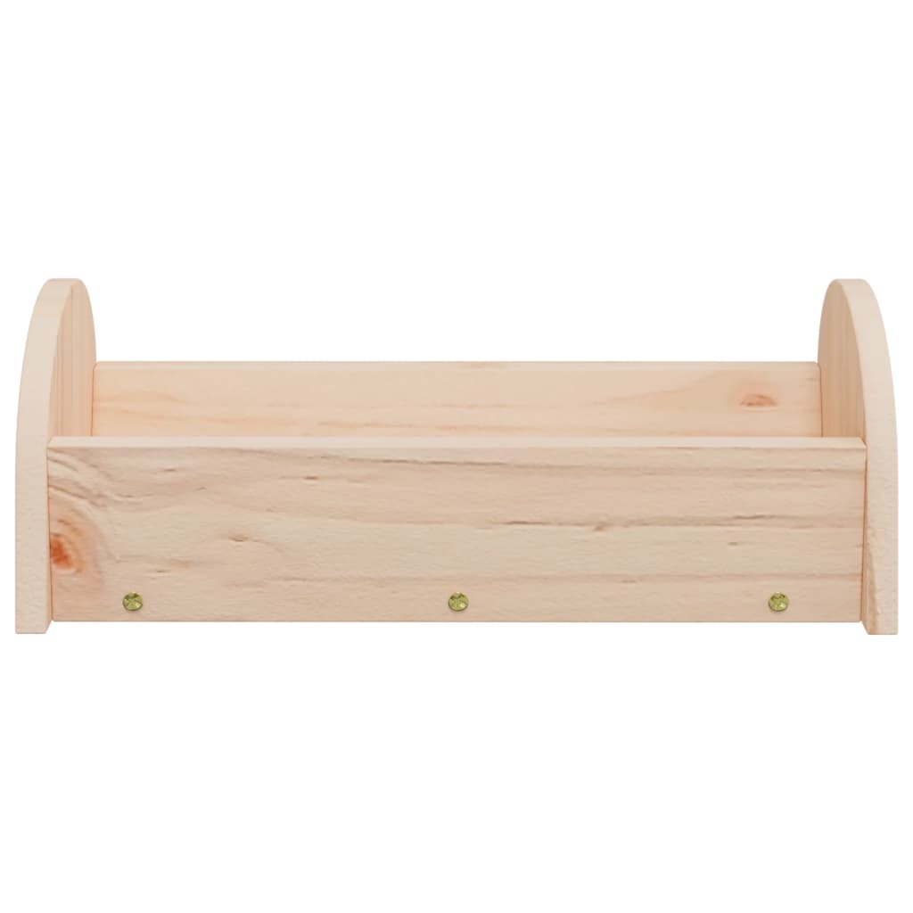 Comedero de heno para conejos madera maciza abeto 28x10x10 cm
