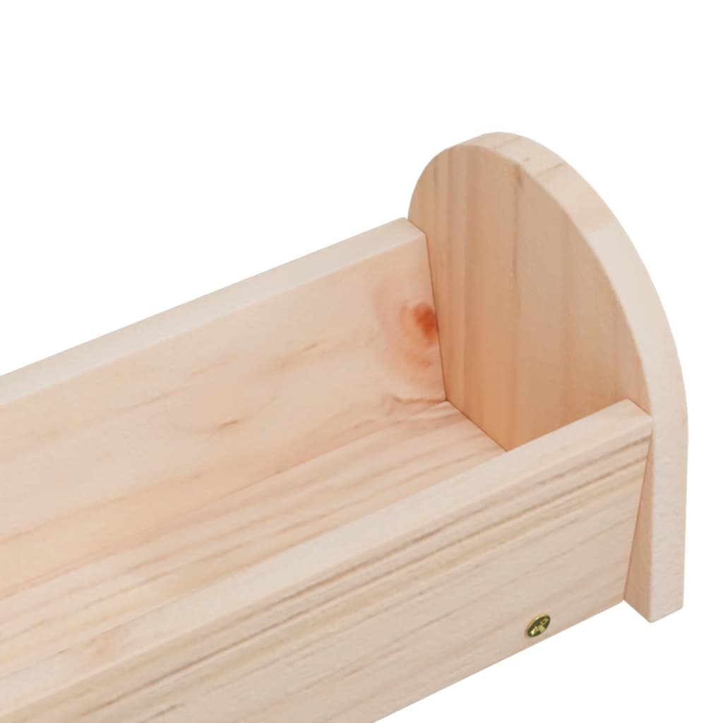 Comedero de heno para conejos madera maciza abeto 28x10x10 cm