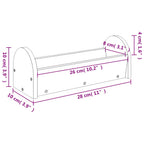 Comedero de heno para conejos madera maciza abeto 28x10x10 cm