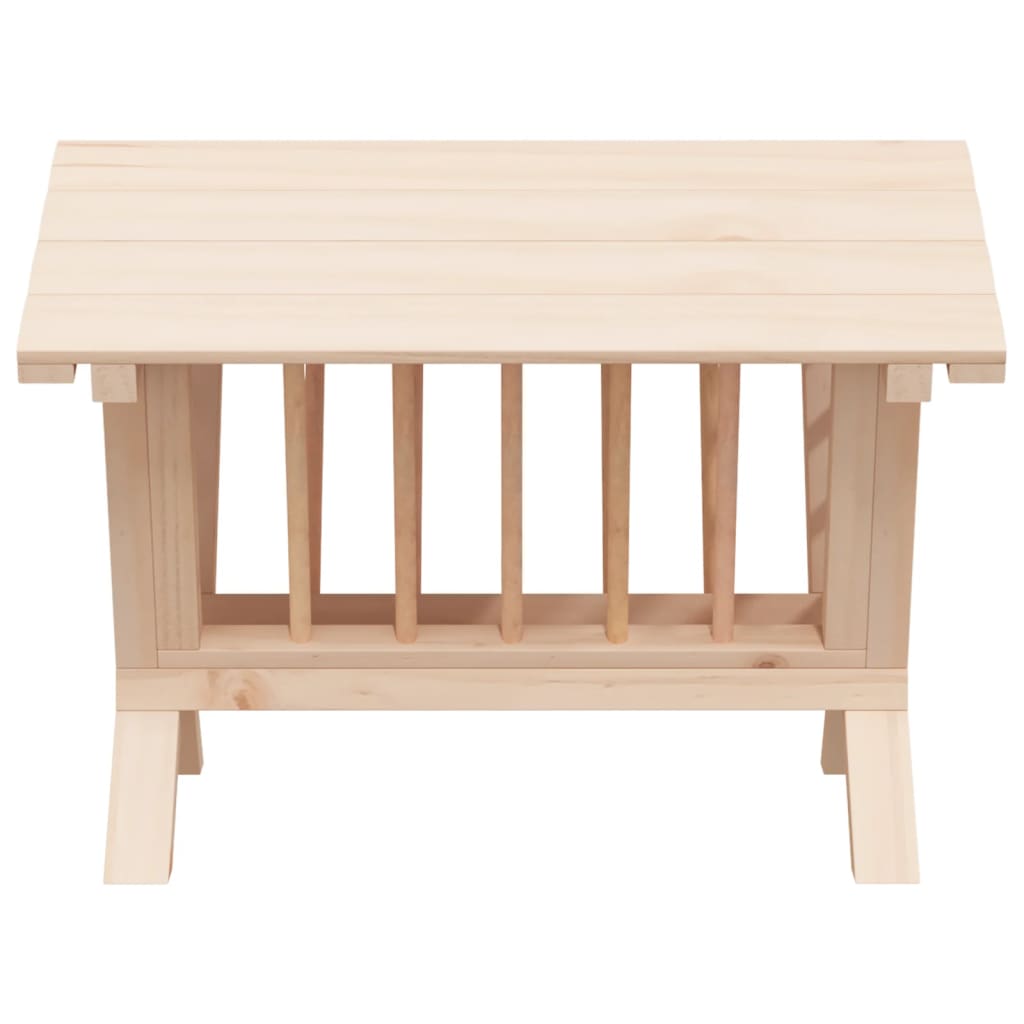 Comedero de heno para conejos madera maciza abeto 44x33x33 cm