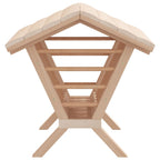 Comedero de heno para conejos madera maciza abeto 44x33x33 cm
