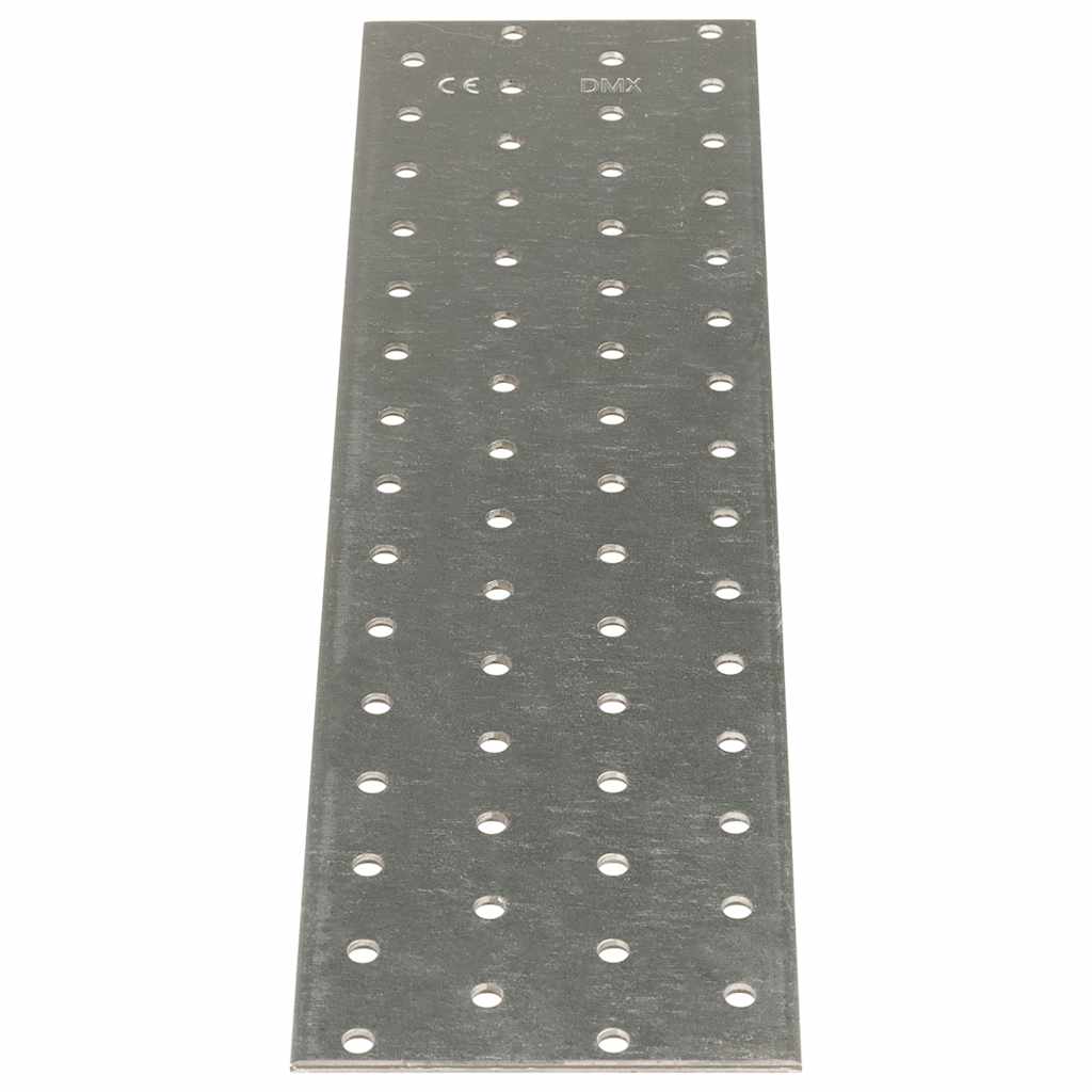 Placas perforadas 20 uds acero galvanizado 2 mm 300x80 mm