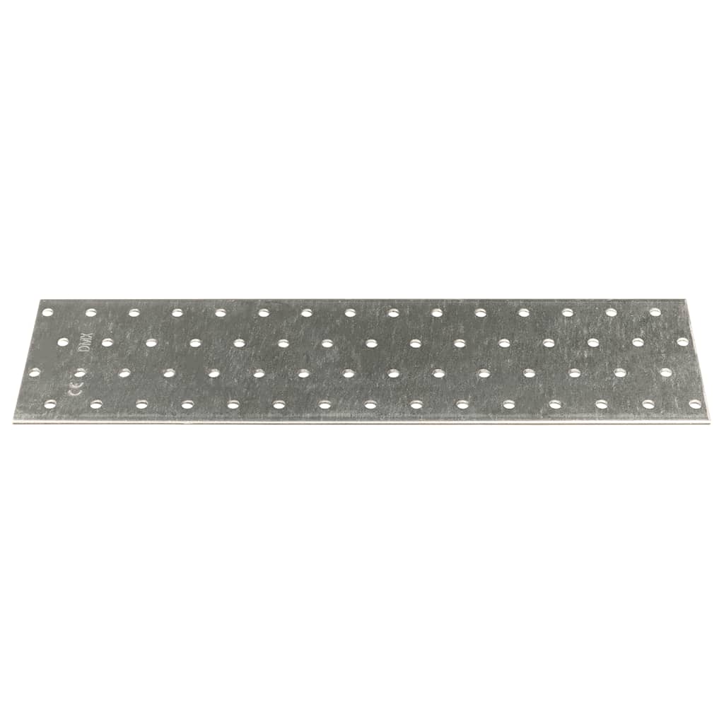 Placas perforadas 20 uds acero galvanizado 2 mm 300x80 mm