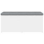 Banco de almacenaje blanco 102x42x45 cm madera de ingeniería