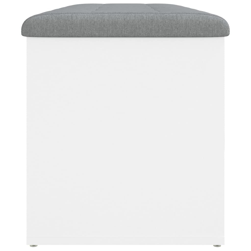 Banco de almacenaje blanco 102x42x45 cm madera de ingeniería