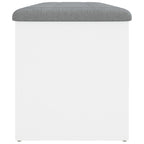Banco de almacenaje blanco 102x42x45 cm madera de ingeniería